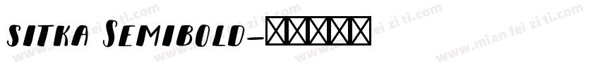 sitka Semibold字体转换